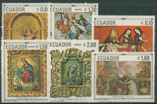 Ecuador 1968 Christliche Gemälde & Skulpturen 1403/08 postfrisch