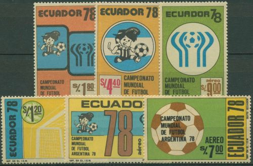 Ecuador 1978 Fußball-WM Argentinien 1782/97 postfrisch