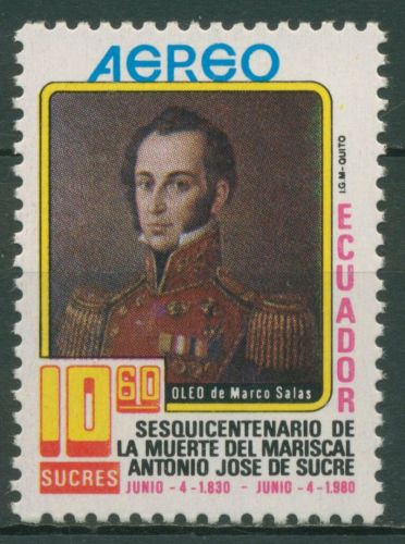 Ecuador 1980 Persönlichkeiten Marschall Sucre 1868 postfrisch