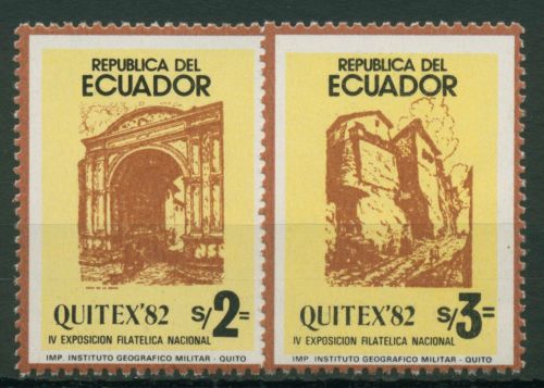 Ecuador 1982 Briefmarkenausstellung QUITEX Bauwerke 1922/23 postfrisch