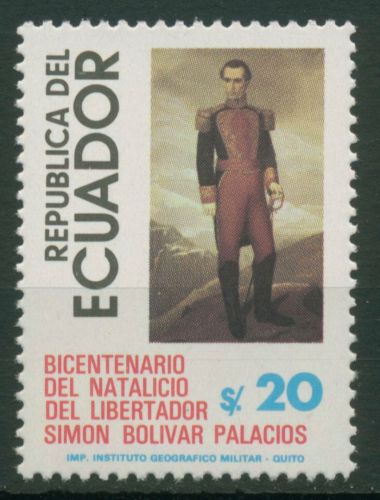 Ecuador 1983 Persönlichkeiten Simon Bolivar 1942 postfrisch