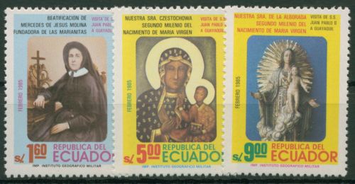 Ecuador 1985 Persönlichkeiten Mercedes de Jesús Molina 1972/74 postfrisch