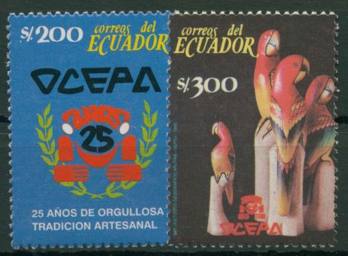 Ecuador 1990 Kunsthandwerk Papageien 2179/80 postfrisch
