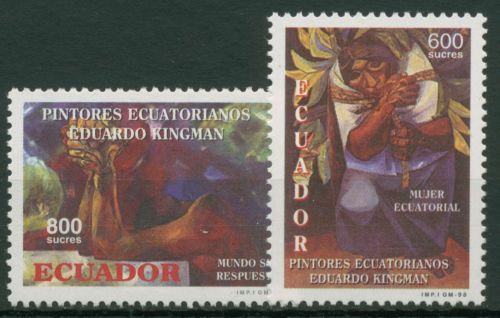 Ecuador 1998 Gemälde Eduardo K. Riofrio 2404/05 postfrisch