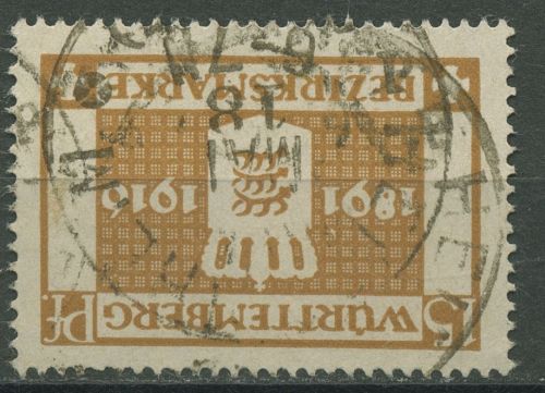 Württemberg Dienstmarken 1916 25 J. Regentschaft K. Wilhelm II. 126 gestempelt