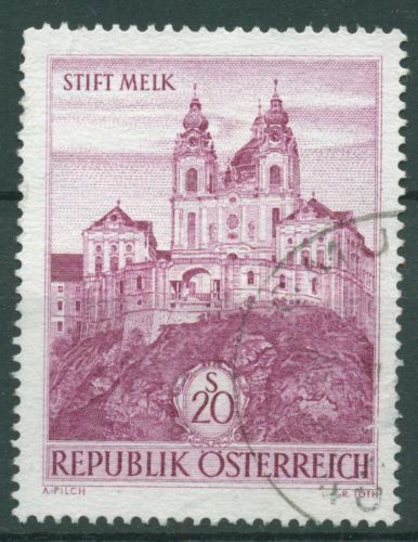 Österreich 1963 Bauwerke Stift Melk 1128 gestempelt