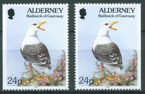 Alderney 1994 Pflanzen Tiere Möwe 77 Dl/Dr postfrisch