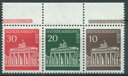 Berlin Zusammendrucke 1966 Brandenburger Tor W 43 OR dgz. postfrisch