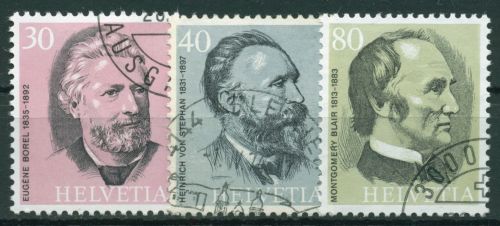 Schweiz 1974 Weltpostverein UPU Persönlichkeiten 1024/26 gestempelt