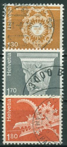Schweiz 1973 Architektur Kunsthandwerk Wasserspeier Kapitell 991/93 gestempelt