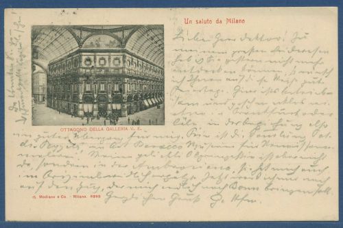 Mailand Galleria Vittorio Emanuele, gelaufen ca. 1903 (AK5709)