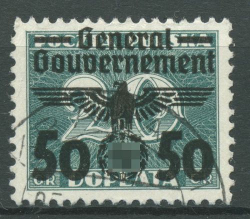 Generalgouvernement 1940 Polen mit Aufdruck 35 gestempelt