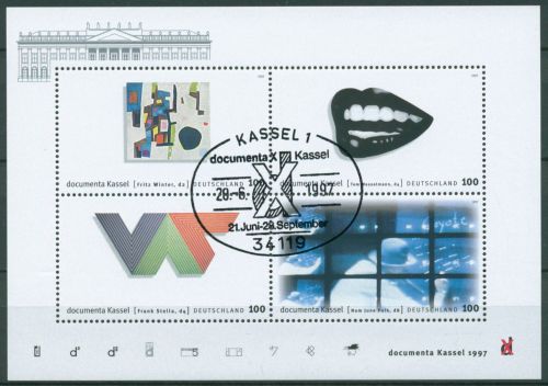 Bund 1997 documenta Kassel Block 39 ESST Kassel gestempelt (C98747)