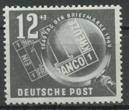 DDR 1949 Tag der Briefmarke 245 mit Falz