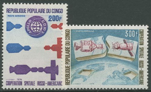 Kongo (Brazzaville) 1974 Amerikanisch-sowj. Weltraumforschung 417/18 postfrisch