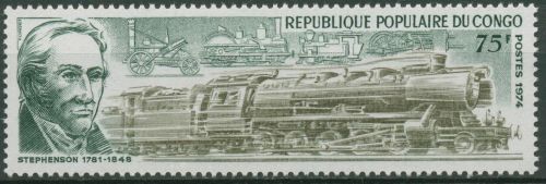 Kongo (Brazzaville) 1974 Eisenbahn Dampflokomotive 440 postfrisch