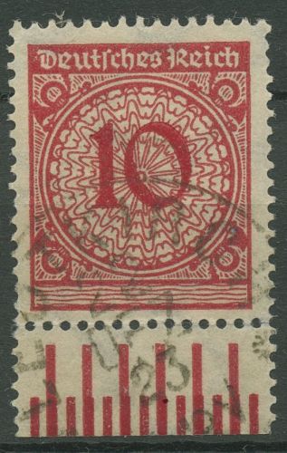 Dt. Reich 1923 Korbdeckel Walzendruck Unterrand 340 Wa UR gestempelt