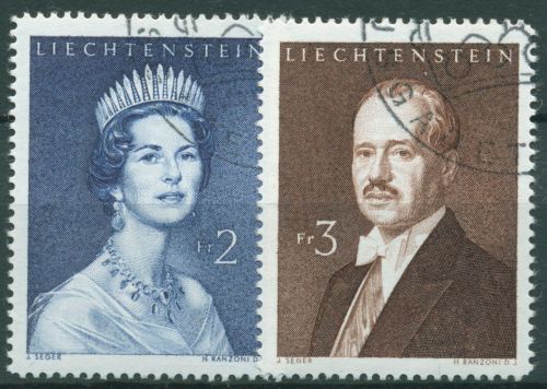 Liechtenstein 1960 Freimarken: Fürstenpaar 402/03 gestempelt