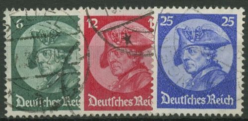 Deutsches Reich 1933 Friedrich der Große 479/81 gestempelt