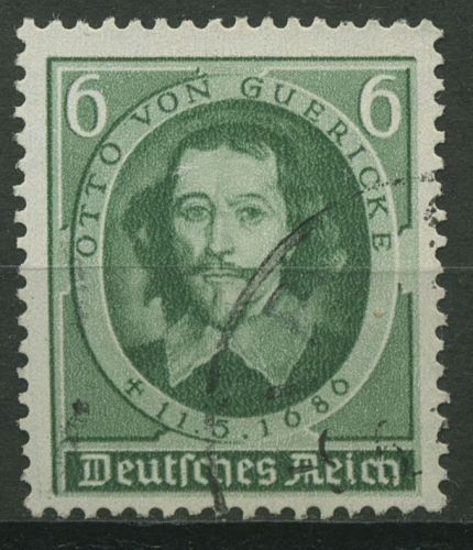 Deutsches Reich 1936 250. Todestag von Otto von Guericke 608 gestempelt
