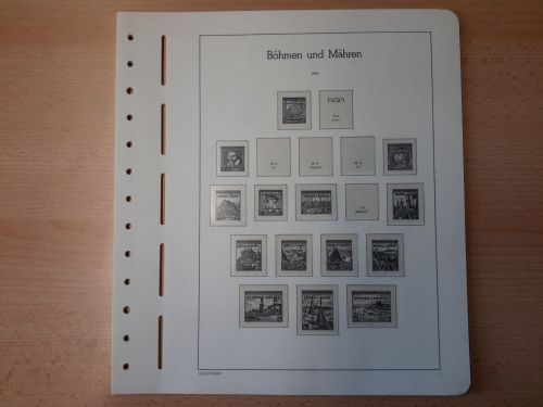 LEUCHTTURM Vordruckblätter Böhmen & Mähren SF gebraucht, neuwertig (Z380)