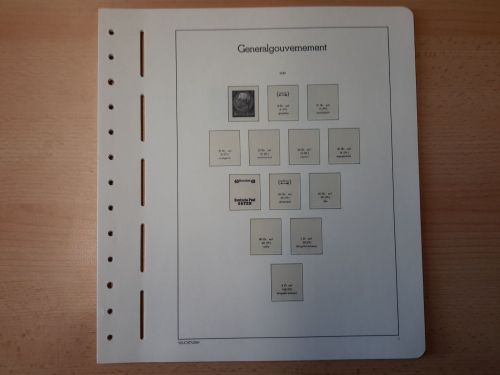 LEUCHTTURM Vordruckblätter Generalgouvernement SF gebraucht, neuwertig (Z379)