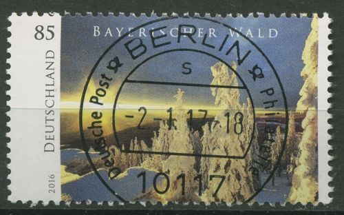 Bund 2016 Bayerischer Wald Rollenmarke mit rückseitiger Nr. 3203 R gestempelt