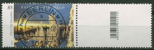 Bund 2016 Bayerischer Wald Rollenmarke 3203 R S Zd 1 mit Nr. gestempelt