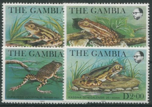 Gambia 1982 Amphibien Frösche 453/56 postfrisch