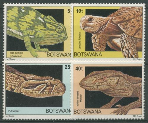 Botswana 1980 Reptilien Schlange Schildkröte 243/46 postfrisch