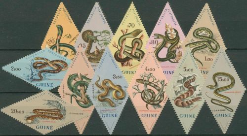 Guinea-Bissau 1963 Tiere Reptilien Schlangen 306/17 postfrisch