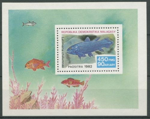Madagaskar 1982 Fische Quastenflosser Block 19 postfrisch (C24411)