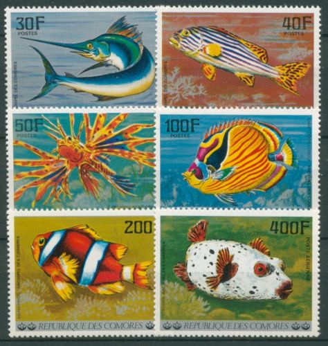 Komoren 1977 Fische Schwertfisch Anemonenfisch Kugelfisch 362/67 postfrisch