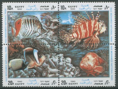 Ägypten 1990 Ras-Mohammed-Nationalpark Fische Korallen 1688/91 ZD postfrisch