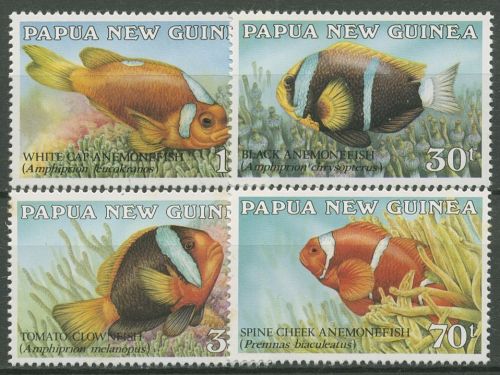 Papua Neuguinea 1987 Meerestiere Anemonenfische 539/42 postfrisch
