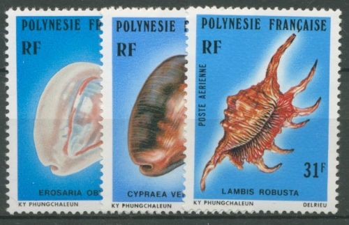 Französisch-Polynesien 1978 Meeresschnecken 250/52 postfrisch