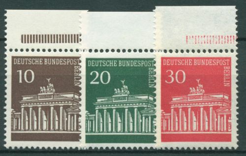 Berlin 1966 Brandenburger Tor aus Markenheftchenbogen 286/88 OR MHB postfrisch