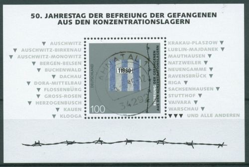 Bund 1995 KZ-Befreiung Block 32 mit TOP-Stempel (C98714)