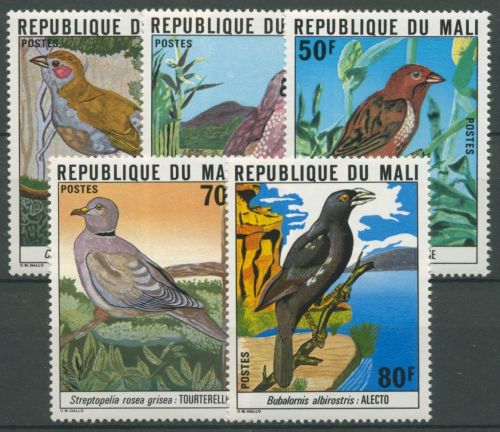 Mali 1978 Vögel Amarant Lachtaube Weber 633/37 postfrisch