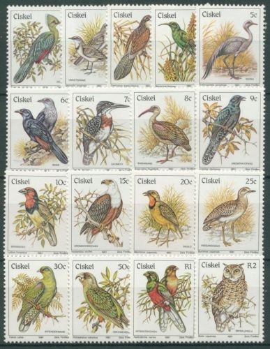 Ciskei 1981 Vögel Kranich Kapuhu Kaptriel Papagei Fruchttaube 5/21 y postfrisch