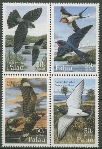 Palau 1995 Vögel Rauchschwalbe Weißbrust-Schwalbenstar 864/67 ZD postfrisch