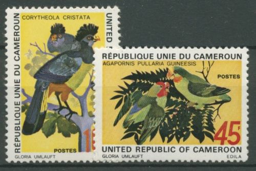 Kamerun 1972 Vögel Riesenturako Papagei 715/16 postfrisch