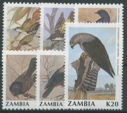Sambia 1991 Vögel Falke Taube 544/49 postfrisch