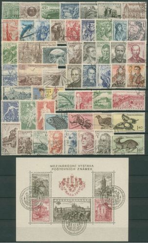 Tschechoslowakei 1955 Jahrgang komplett (890/48, Block 16) gestempelt (SG62032)