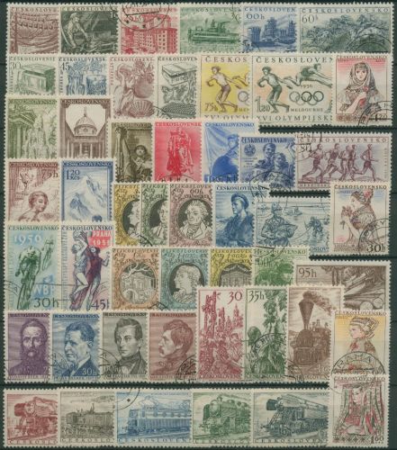 Tschechoslowakei 1956 Jahrgang komplett (949/97) gestempelt (SG62033)