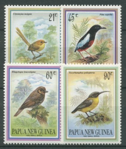 Papua Neuguinea 1993 Kleinvögel Hongfresser Prachtpitta 681/84 postfrisch