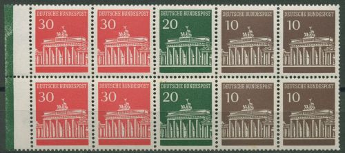 Bund 1967 Brandenburger Tor Heftchenblatt H.-Bl. 17 RLV IV postfrisch