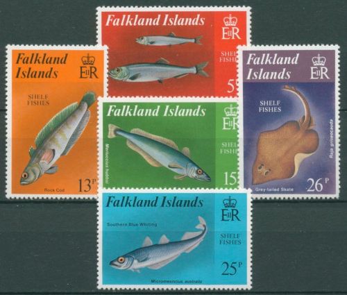 Falkland 1981 Fische des Schelfs Hering Rochen 336/40 postfrisch