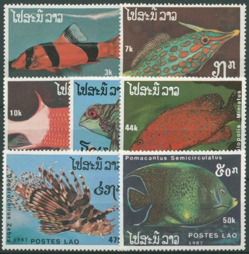 Laos 1987 Tiere Fische 1038/44 postfrisch