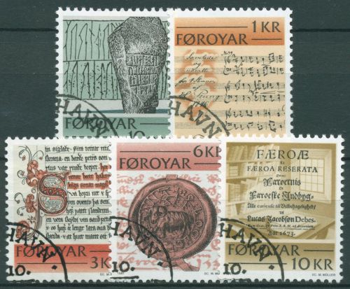Färöer 1981 Historische Schriften 65/69 gestempelt